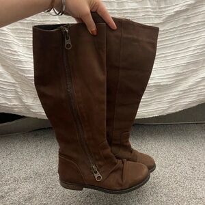 Elegant Brown Over the Knee Boots